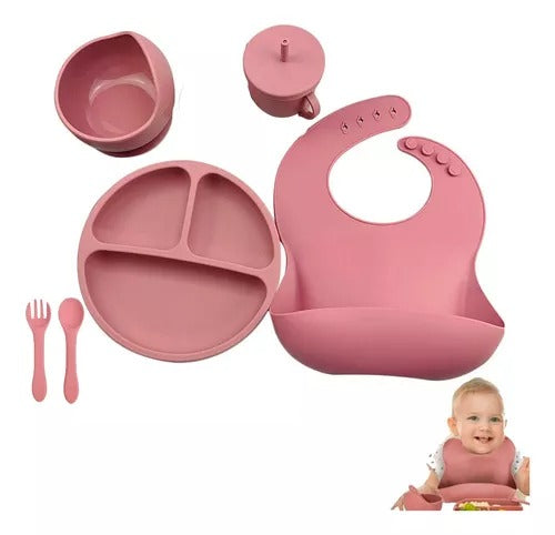 Kit Alimentación Bebe Niño Vajilla Silic